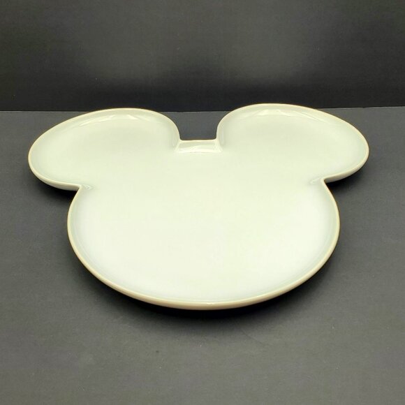 Disney Mickey Mouse Serving Plate Mickey Mouse Head Shaped Large White Platter - Picture 4 of 4